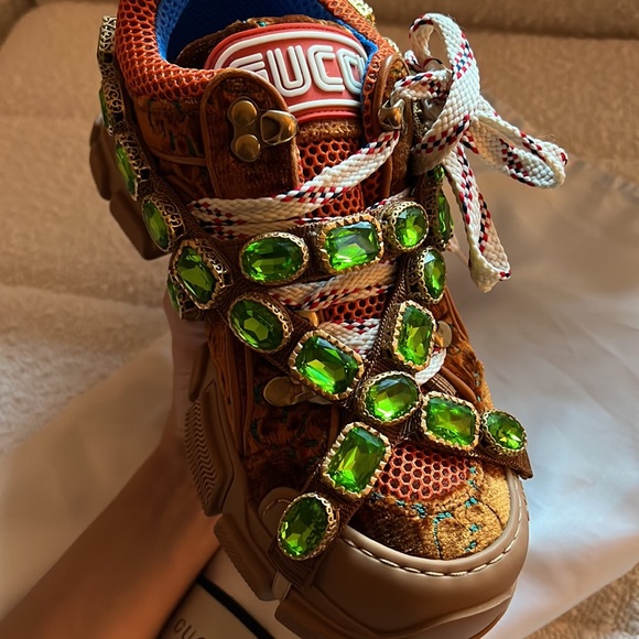 Gucci crystal Chunky sneakers - Picture 5 of 11